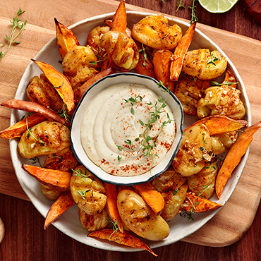 Roasted Potatoes with Yogurt Dip